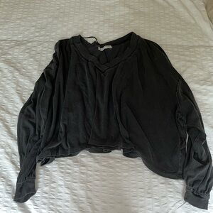 Free people grey long sleeve top